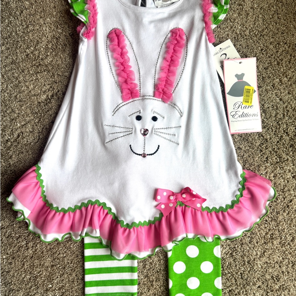 Rare Editions Bunny Dress with Leggings